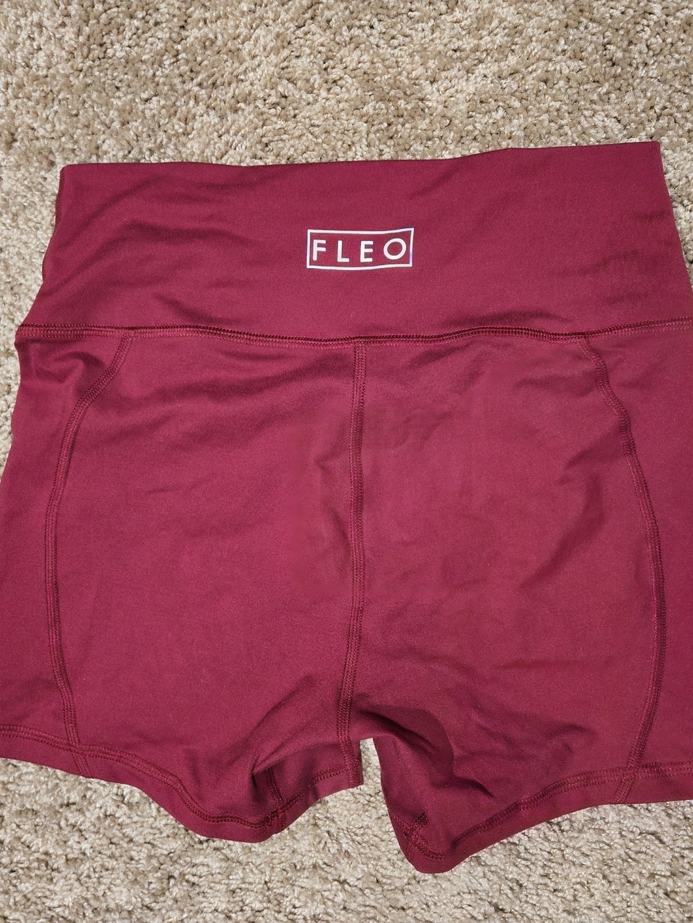 Fleo Women's High-Rise Wine Bike Shorts